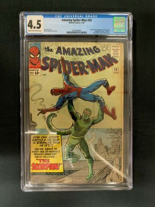 The Spider - Man 20 (1st Series) Cgc 4.  5 1st Appearance Scorpion