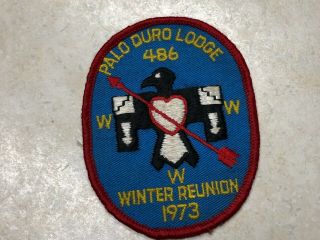 1973 Oa Lodge 486 Palo Duro Winter Reunion Activity Patch