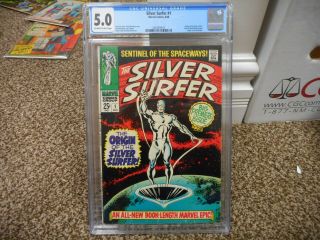 Silver Surfer 1 Cgc 5.  0 Marvel 1968 Origin Watcher Stan Lee Premiere Issue Ow/w