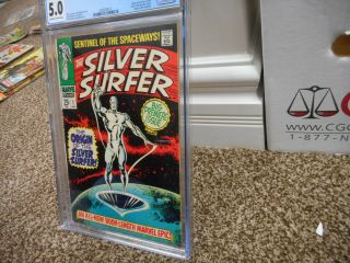 Silver Surfer 1 cgc 5.  0 Marvel 1968 origin Watcher Stan Lee Premiere issue ow/w 2