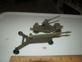 Vintage Renwal Plastic U.  S.  Army Field Gun & Guided Missile Launcher
