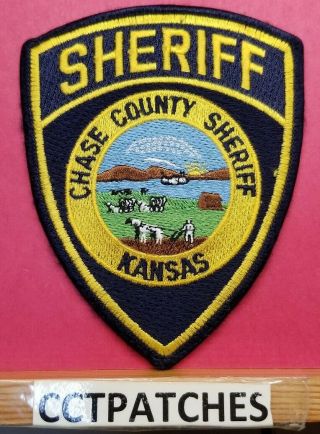 Chase County,  Kansas Sheriff (police) Shoulder Patch Ks