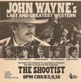 1979 Tv Movie Ad Richard Boone,  John Wayne,  Hugh O 