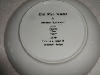 Fairview Norman Rockwell Old Man Winter 1979 Collector Plate 2