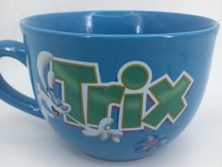 General Mills 2003 Trix Rabbit Blue Cereal Bowl Cup Mug Oversize