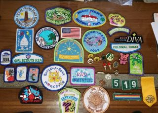 Girl Scout Set Of 26 Patches Badges And 15 Pins