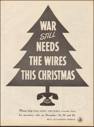 1944 Vintage Ad For Bell Telephone System`christmas Wwii Era (030717)