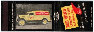 Matchbook Cover - Red Wing Laundry & Dry Cleaning Co.  Low Phone