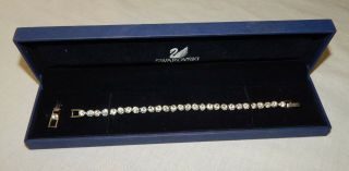 6.  75 ", .  75 " Authentic Swarovski Crystal Rhodium Plated Tennis Bracelet 1791305