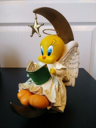 Vintage Warner Bros Tweety Bird Christmas Tree Topper Angel 1998
