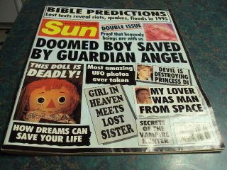 Ed & Lorraine Warren Ghost Busters Sun Newspaper Dated 1994 Article On Annabelle