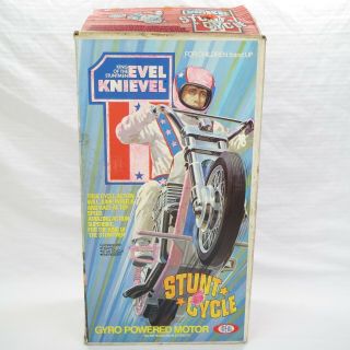 Empty Box For Evel Knievel Stunt Cycle - Vintage 1973 Ideal Figure Playset Part