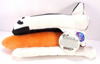 Kennedy Space Center Space Shuttle Souvenir Plush Stuffed Rocket Ship 10 " Long