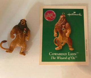 Mib 2003 Hallmark Keepsake - Wizard Of Oz Miniature Ornament - The Cowardly Lion