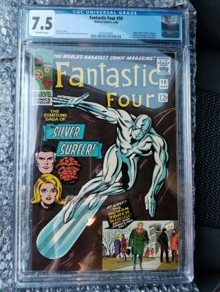 Fantastic Four 50 Cgc 7.  5 | Silver Surfer Battles Galactus.  1st Wyatt Wingfoot.