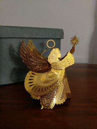 Baldwin Brass Angel Holding Star Christmas Ornament 1999