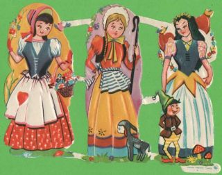 Vintage Die Cut Scraps Argentine Sheet Every 4 Of The 50/ 60 Typical Costumes