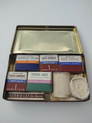 Vintage Samaritan First Aid Kit.  Complete from the 1930 ' s Era 2