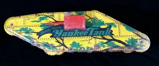 Vintage 1940s Sandy Andy Yankee Tank Wind Up Litho Pressed Steel Toy Wolverine