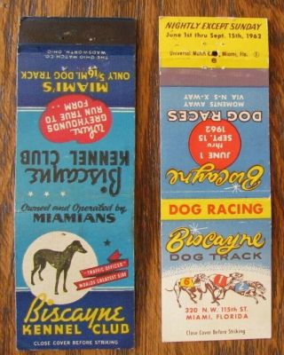 Greyhound Racing (dog Racing) : Biscayne Dog Track (miami,  Florida) (2 Diff) - H11