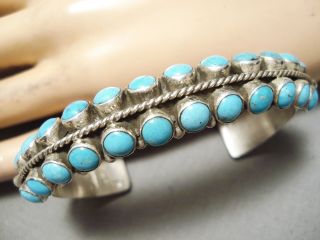 Important Heavy Vintage Navajo Ben Begaye Turquoise Sterling Silver Bracelet