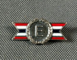 Ww2 Us Army - Navy Production Award Pin Sterling Silver Pb 1.  25 " Excellence 837t