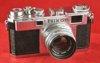 Nikon S2 Vintage Rangefinder Camera 50mm F/2 Nikkor - Hc Lens