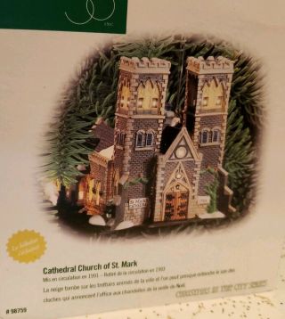 Dept 56 Cathedral Church Of St.  Mark Classic Ornament Series 98759 Department