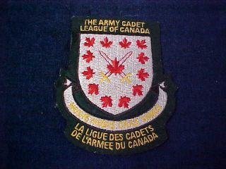 Orig Post Ww2 Cloth Badge The Army Cadet League Of Canada