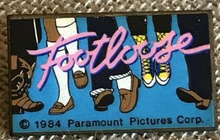 1984 Paramount Pictures Footloose Movie Cinema Pin Vintage