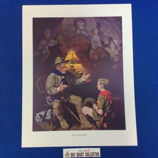 Boy Scout Norman Rockwell Print 11 " X14 " Scout Memories
