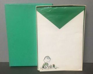 Vintage Hallmark Linus Letter Set Stationary Writing Paper & Envelopes