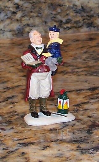 Vintage Tiny Tim W/ebenezer Scrooge Christmas Carol Village Accessory Figurine
