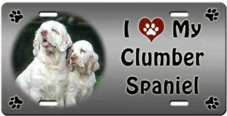 Clumber Spaniel License Plate - Love