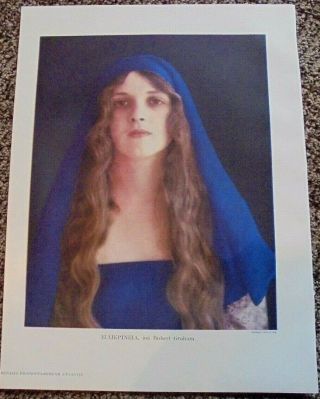 Robert Graham,  Lady With Dark Blue Scarf,  Page Out Book,  Copyright 1911,  R.  Hill