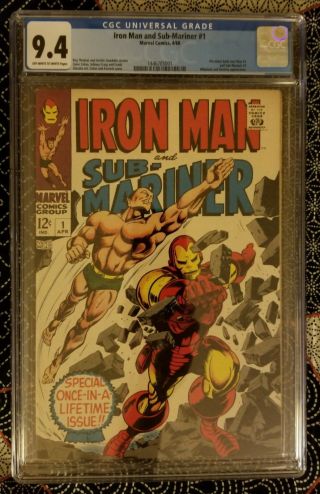 Iron Man And Sub - Mariner 1 Cgc 9.  4 Marvel Comic Whiplash Destiny 1968