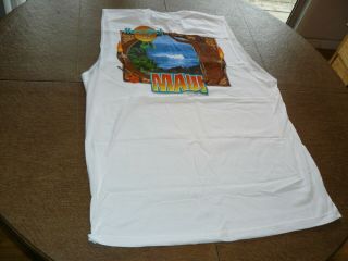 Hard Rock Cafe Maui City Tee Sleeveless T - Shirt with Tags Size XL 2