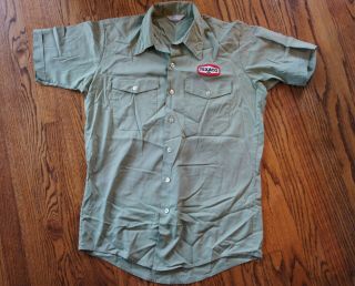 Vintage Texaco Gas Service Station Attendants Uniform Shirt Short Sleeve Lg 40