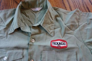 Vintage Texaco Gas Service Station Attendants Uniform Shirt Short Sleeve LG 40 2
