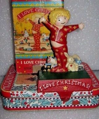 Mary Engelbreit Stocking Hanger Holder " I Love Christmas " Midwest Cast Iron