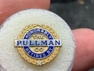 Honorably Retired By The Pullman Company Sterling Silver Service Award Pin.