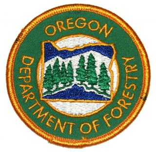 Oregon – Dept Of Forestry – Or Sheriff Police Patch Evergreen Trees 3”