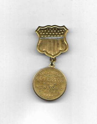 1895 VP Levi Morton York Governor Inauguration Badge 2