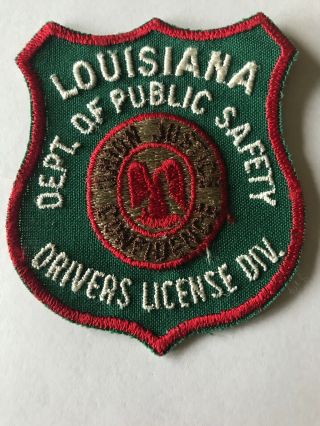 Dps Drivers License Division State Of La Louisiana Vintage Old Police Patch