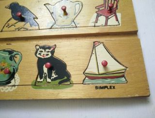 Vintage children toy Simplex wooden puzzle 2