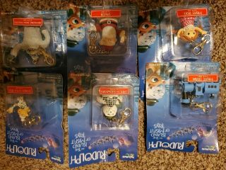 Rudolph The Red - Nosed Reindeer Clip On Ornament Nip Island Of Misfit Bundle