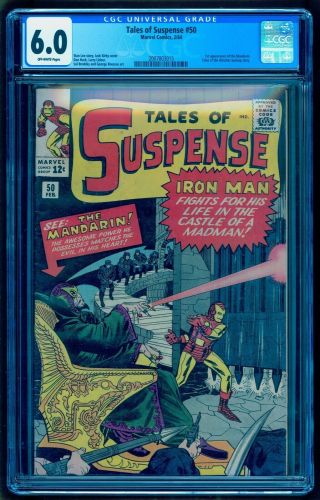 Tales Of Suspense 50 Cgc 6.  0 1st First Mandarin No Writing Or Stamps