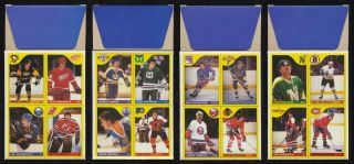 1985 - 86 Opc Hockey Display Wax Box / Bottom Set X 4 Mario Lemieux Minty Vintage