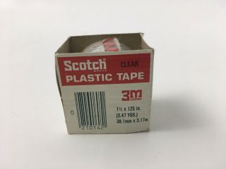 Vtg Scotch Brand Plastic Tape Roll 1 1/2 " X 125 " 1 Roll Minnesota Mining Manuf