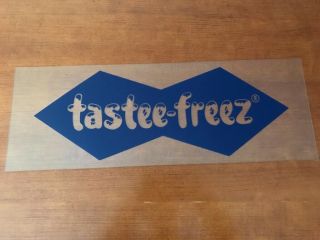 Vintage Tastee Freez Sign,  Clear Background 27 1/4 " X 9 3/4 "